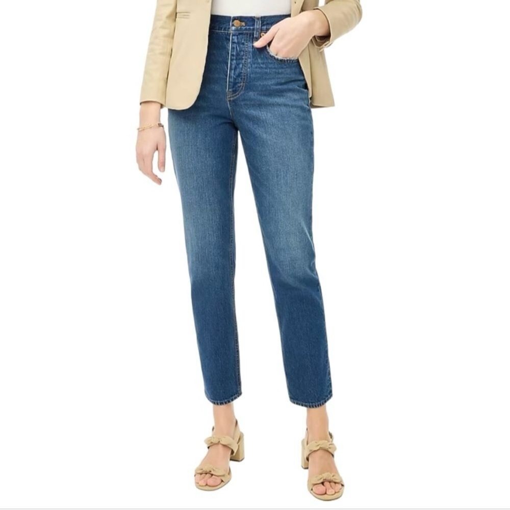 NEW J. Crew size 25 high rise straight premium edition buttonfly front jeans